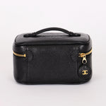 Chanel Timeless Vanity Bag Black Caviar Leather 24K GP
