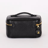 Chanel Timeless Vanity Bag Black Caviar Leather 24K GP