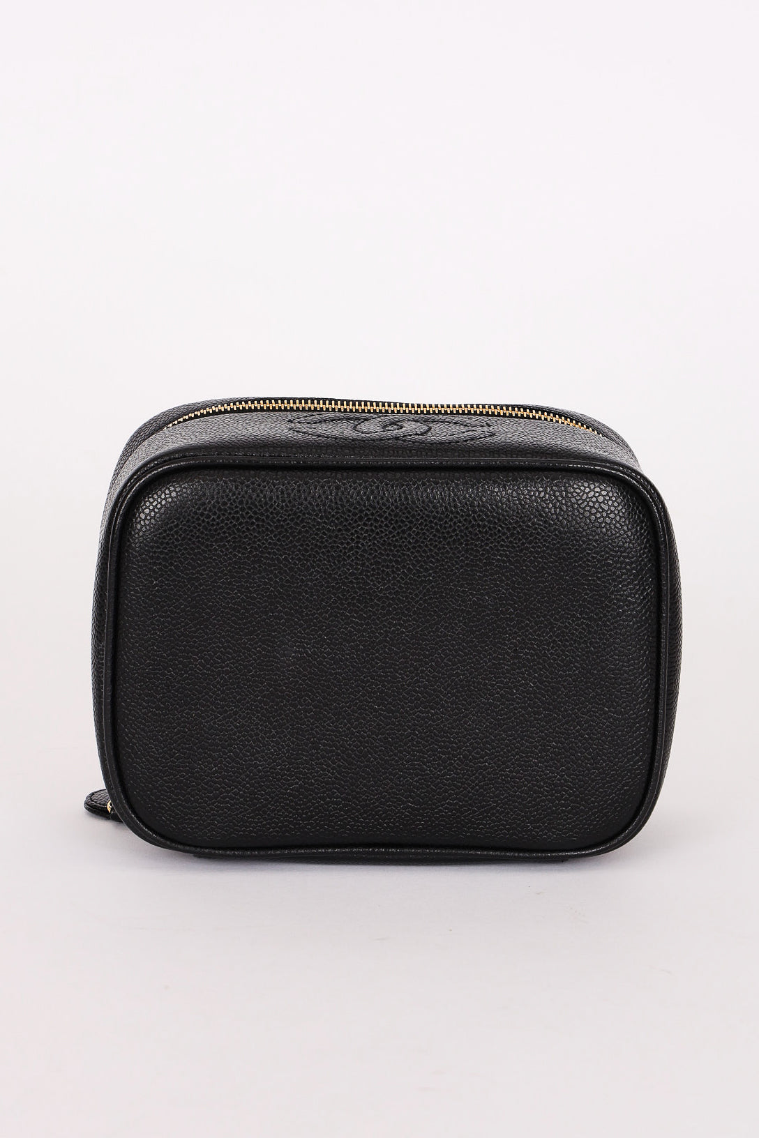 Chanel Timeless Vanity Bag Black Caviar Leather 24K GP