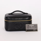 Chanel Timeless Vanity Bag Black Caviar Leather 24K GP