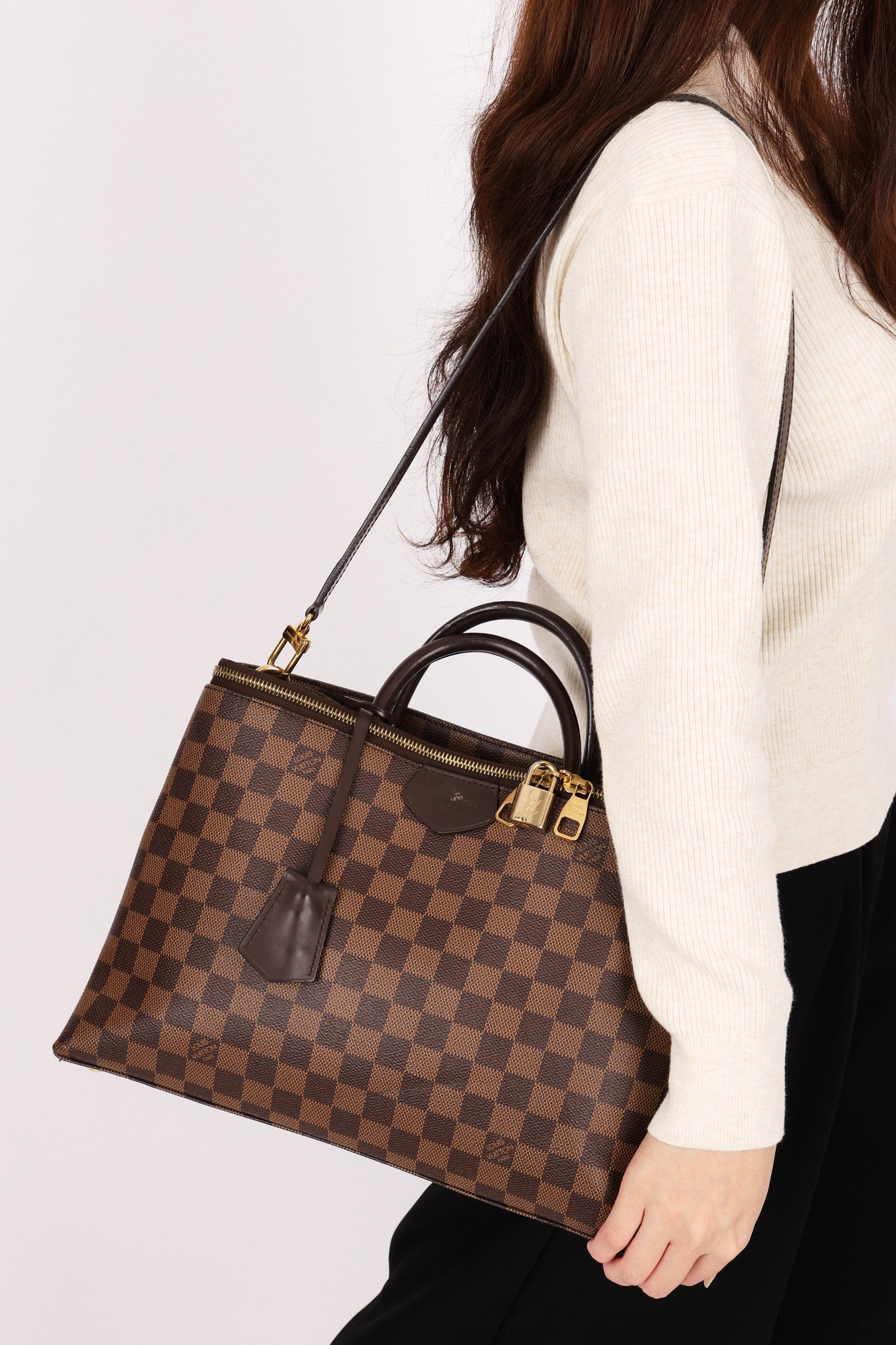 Louis Vuitton Damier Ebene Brompton Shoulder Bag