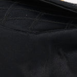 Chanel XL Logo Mini Flap Black Satin 24K GP
