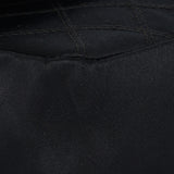 Chanel XL Logo Mini Flap Black Satin 24K GP