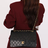 Chanel Classic Double Flap Black Lambskin 24K GP