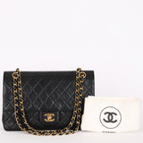 Chanel Classic Double Flap Black Lambskin 24K GP