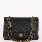 Chanel Classic Double Flap Black Lambskin 24K GP