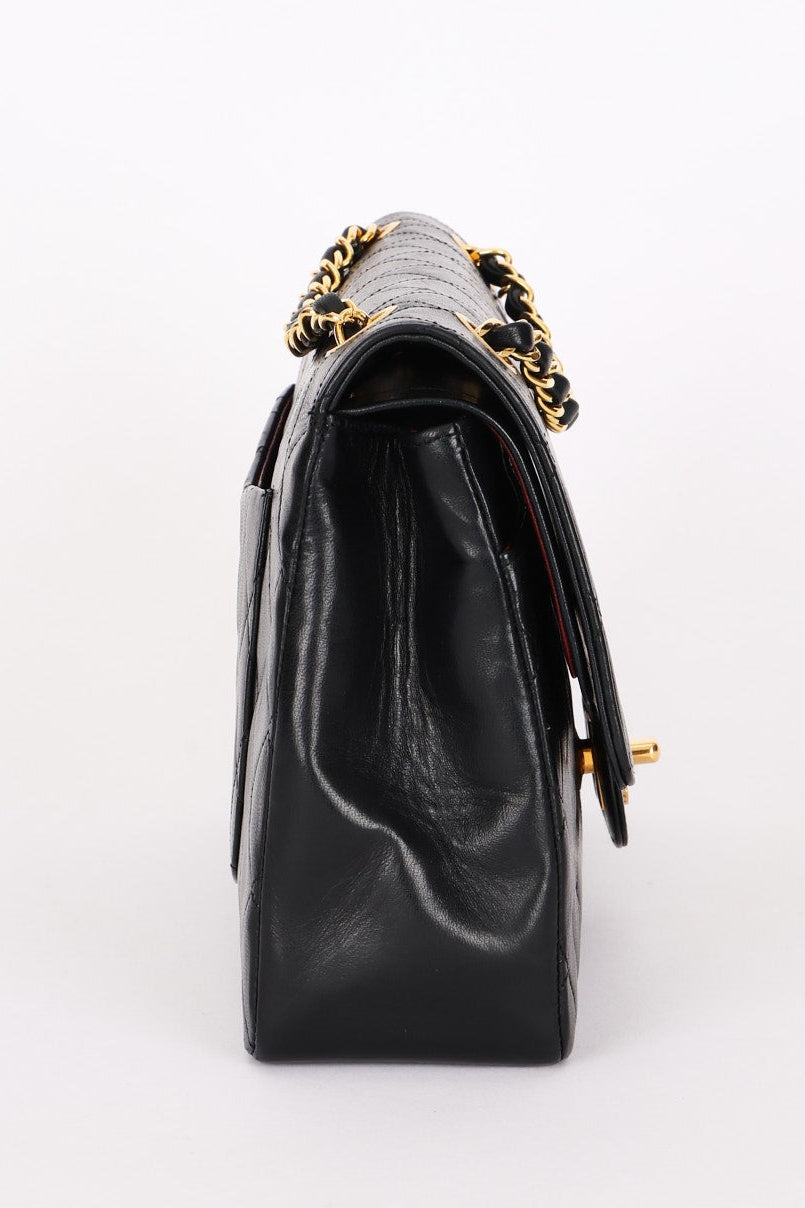 Chanel Classic Double Flap Black Lambskin 24K GP