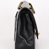 Chanel Classic Double Flap Black Lambskin 24K GP