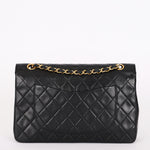 Chanel Classic Double Flap Black Lambskin 24K GP
