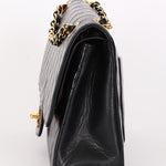 Chanel Classic Double Flap Black Lambskin 24K GP
