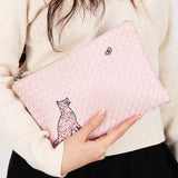Bottega Veneta Intrecciato Pink Clutch