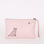 Bottega Veneta Intrecciato Pink Clutch