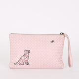 Bottega Veneta Intrecciato Pink Clutch