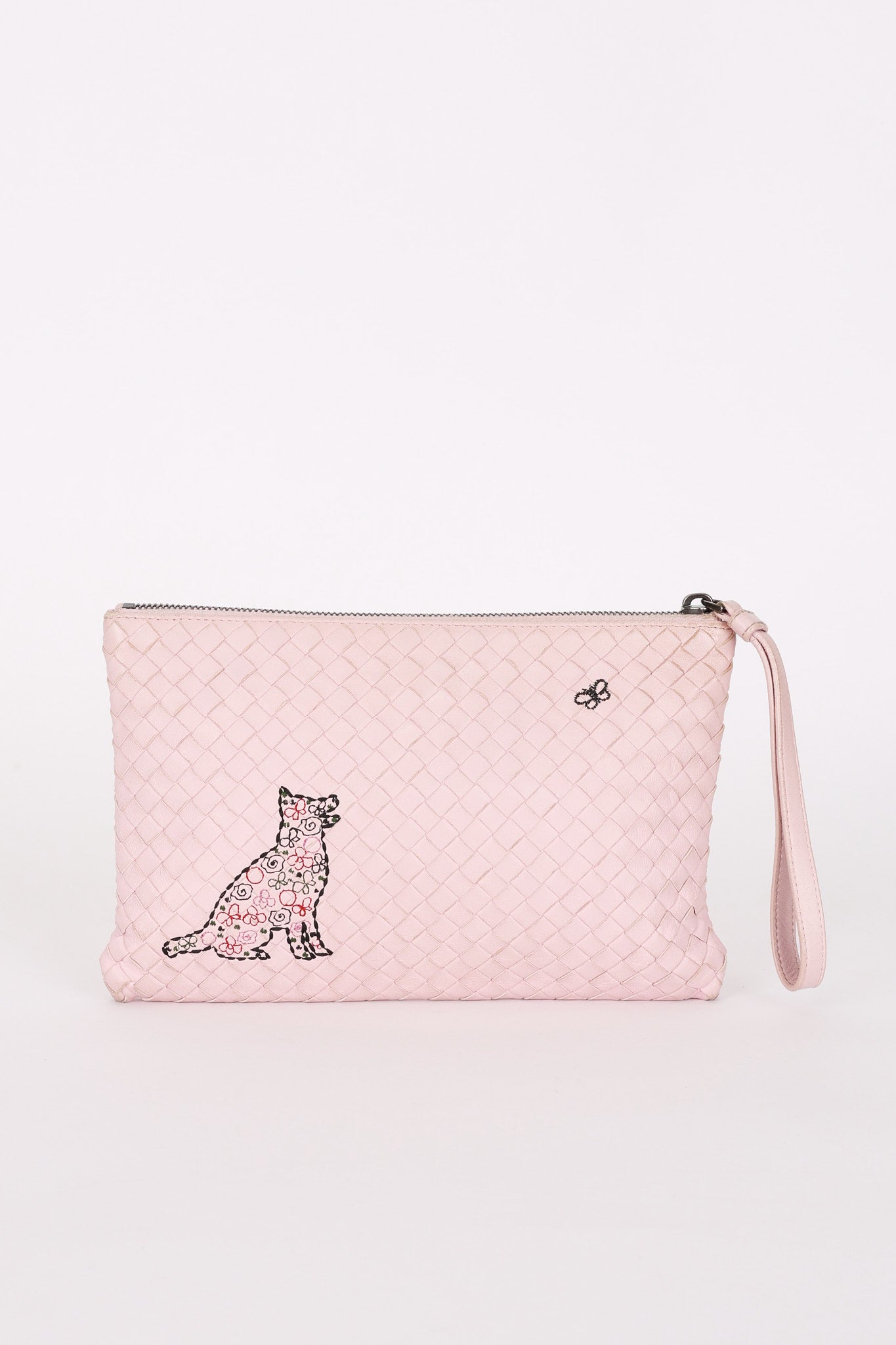 Bottega Veneta Intrecciato Pink Clutch