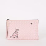 Bottega Veneta Intrecciato Pink Clutch