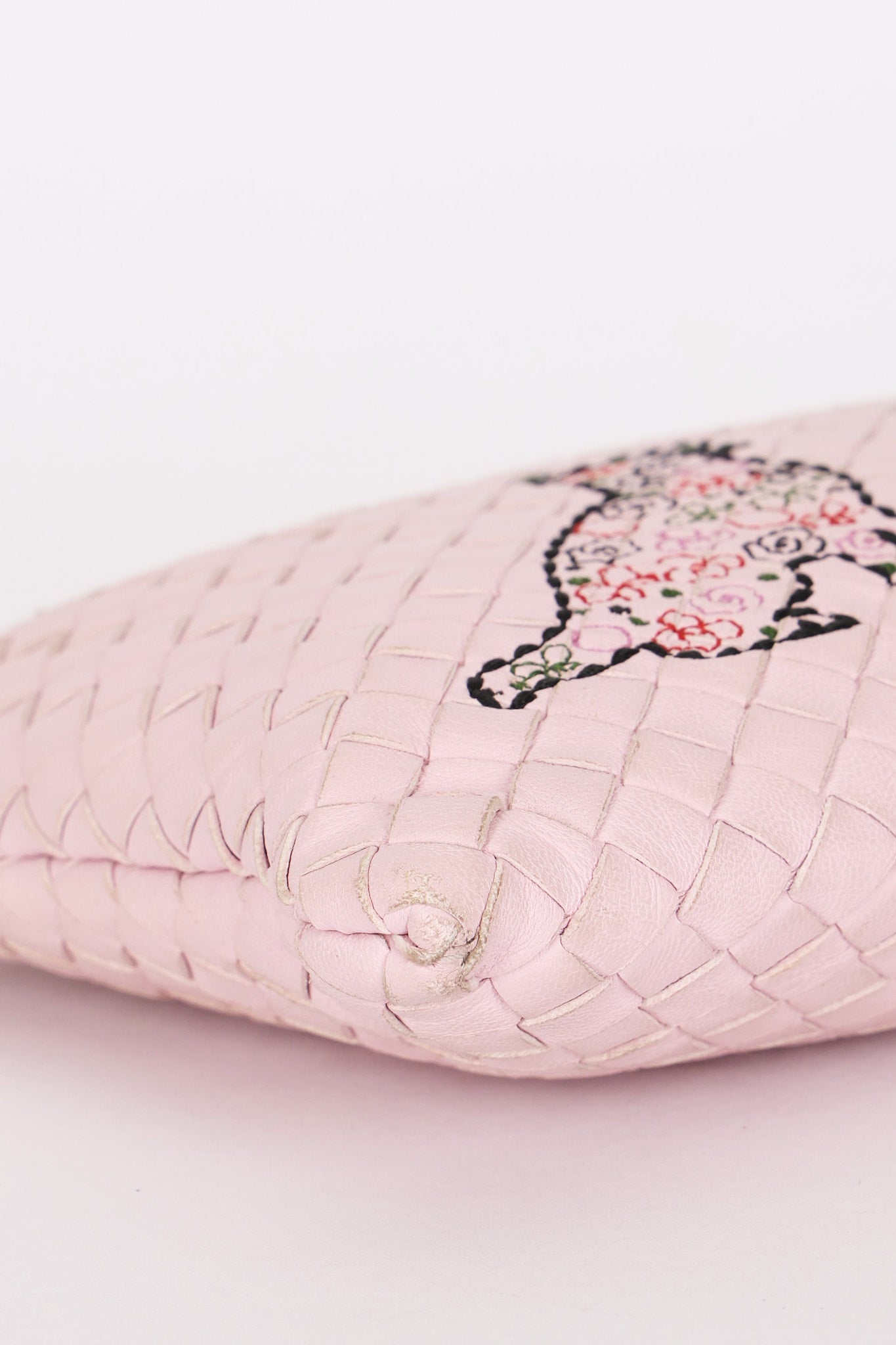 Bottega Veneta Intrecciato Pink Clutch