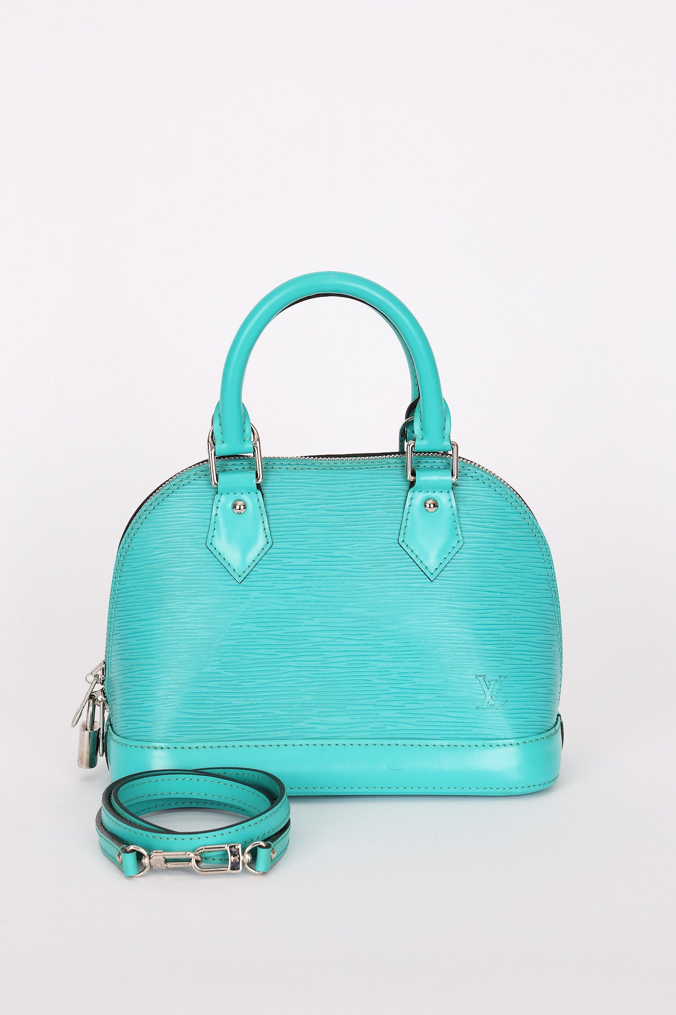Louis Vuitton Epi Alma BB Turquoise