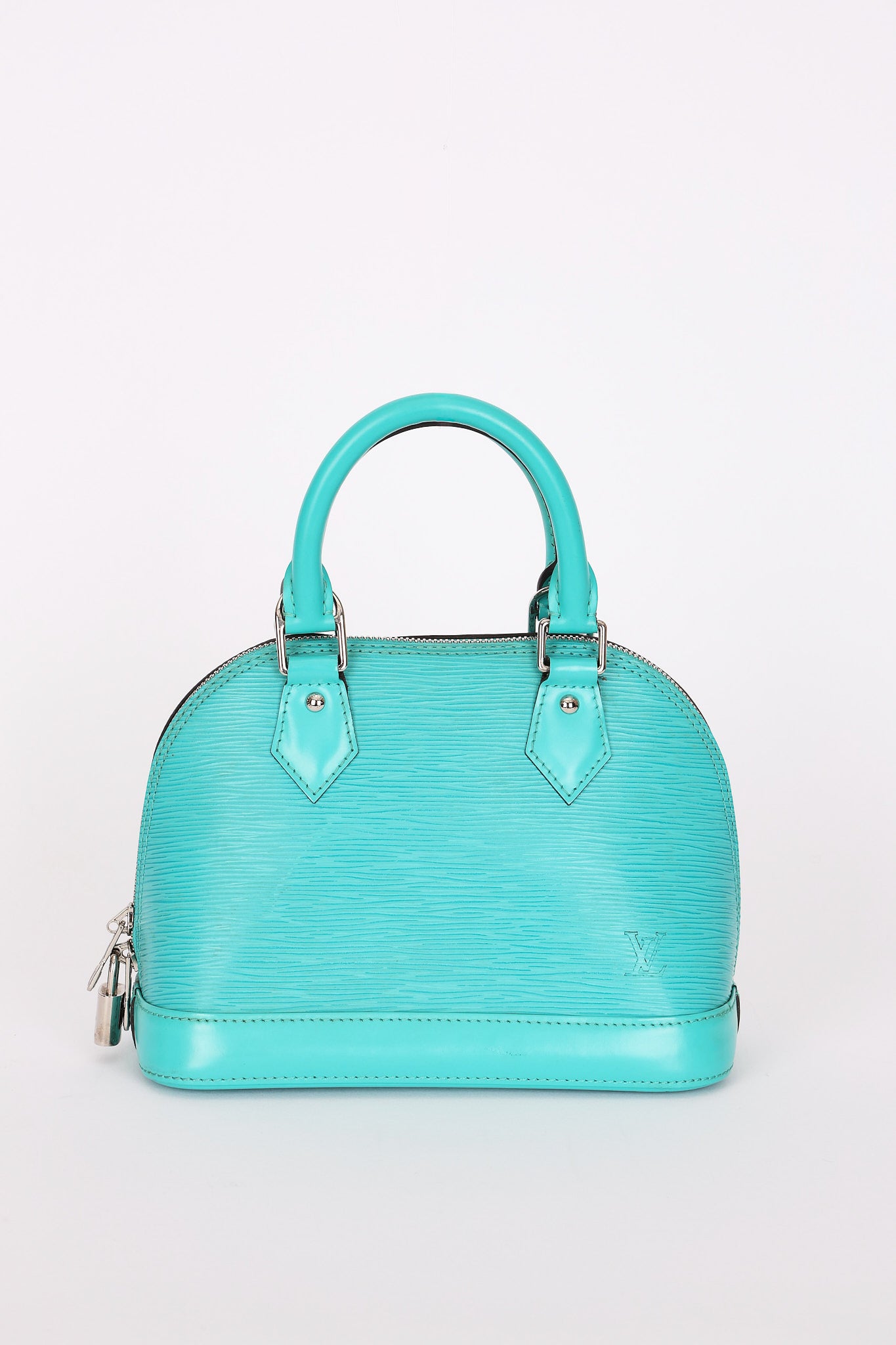 Louis Vuitton Epi Alma BB Turquoise