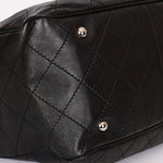 Chanel Turnlock Flap Top Handle Bag Black Calfskin SHW