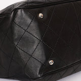 Chanel Turnlock Flap Top Handle Bag Black Calfskin SHW