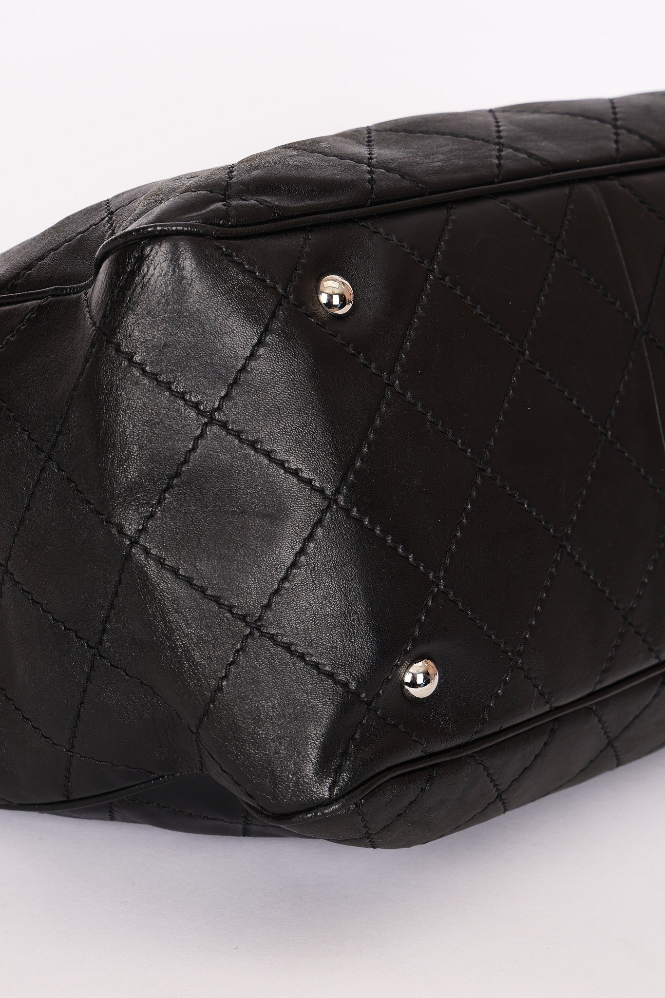 Chanel Turnlock Flap Top Handle Bag Black Calfskin SHW