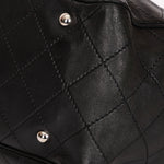 Chanel Turnlock Flap Top Handle Bag Black Calfskin SHW