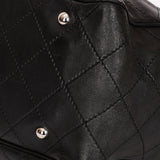 Chanel Turnlock Flap Top Handle Bag Black Calfskin SHW