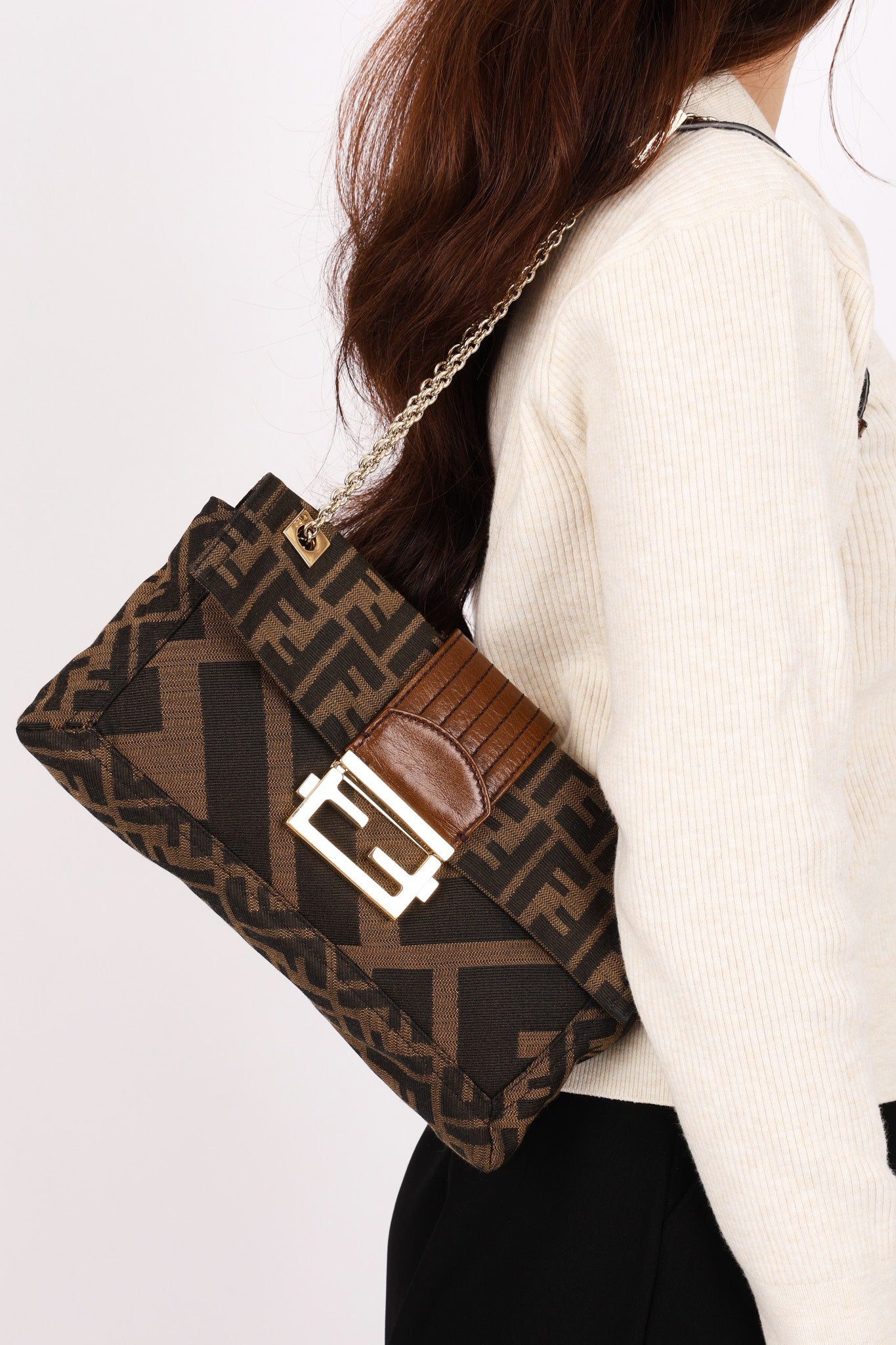 Fendi Zucca Maxi Baguette Bag