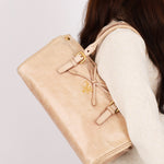 Prada Bow Top Handle Shopping Bag Beige Vitello Shine