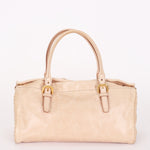 Prada Bow Top Handle Shopping Bag Beige Vitello Shine