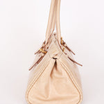 Prada Bow Top Handle Shopping Bag Beige Vitello Shine