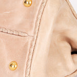 Prada Bow Top Handle Shopping Bag Beige Vitello Shine