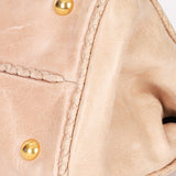 Prada Bow Top Handle Shopping Bag Beige Vitello Shine