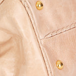 Prada Bow Top Handle Shopping Bag Beige Vitello Shine