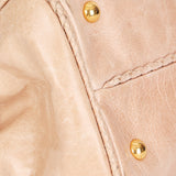 Prada Bow Top Handle Shopping Bag Beige Vitello Shine