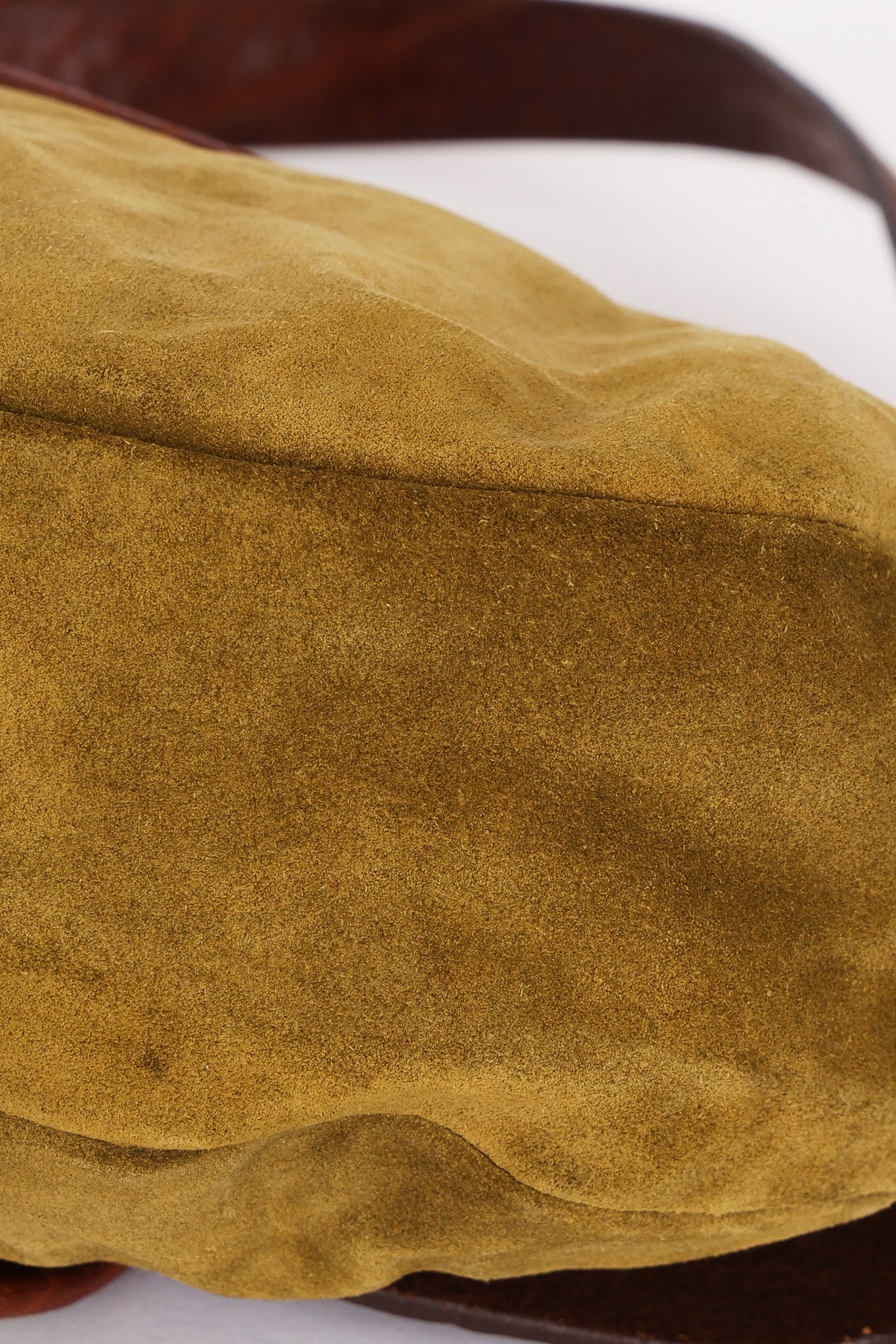 Yves Saint Laurent Rive Gauche Shoulder Bag Green Suede