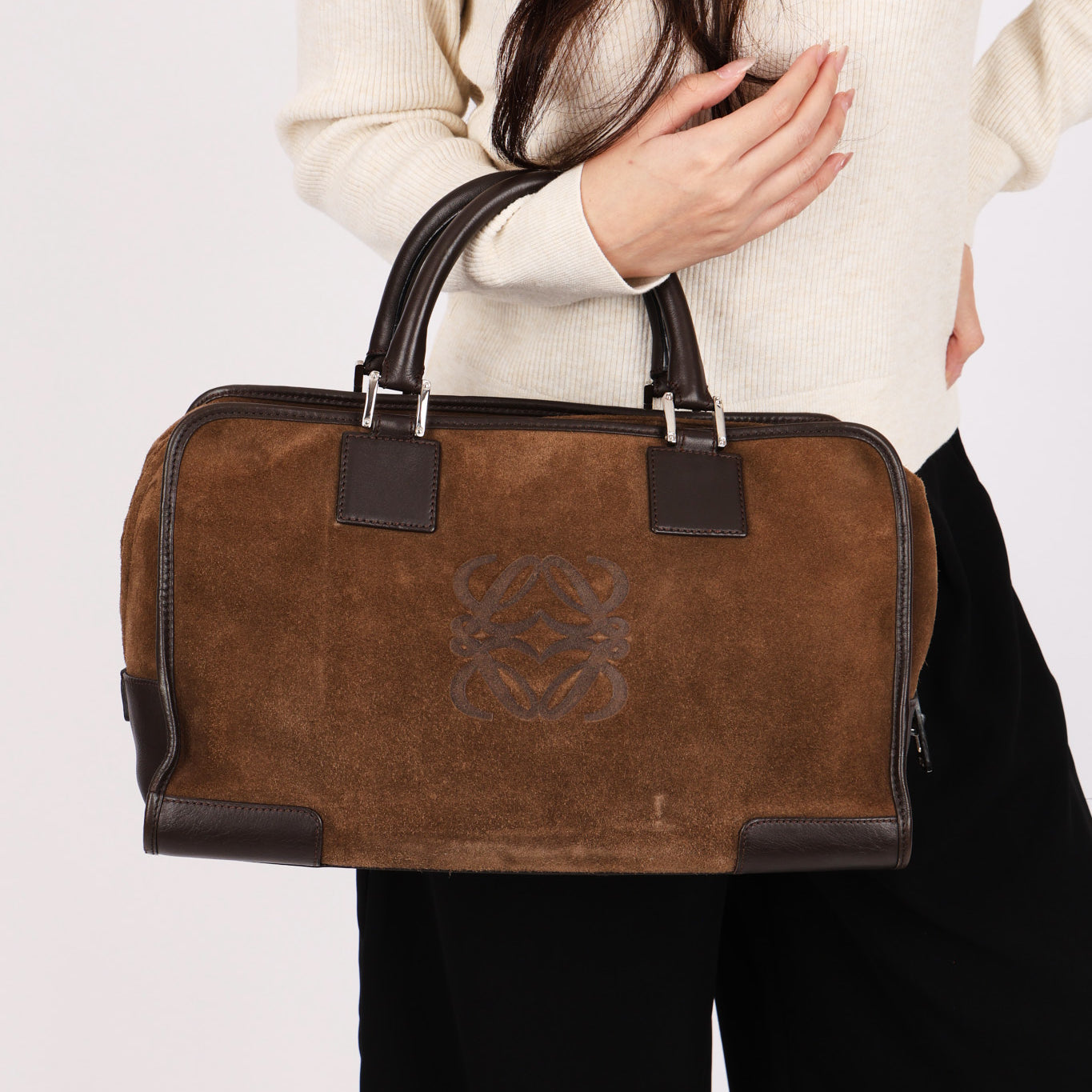 Loewe Amazona 36 Brown Suede