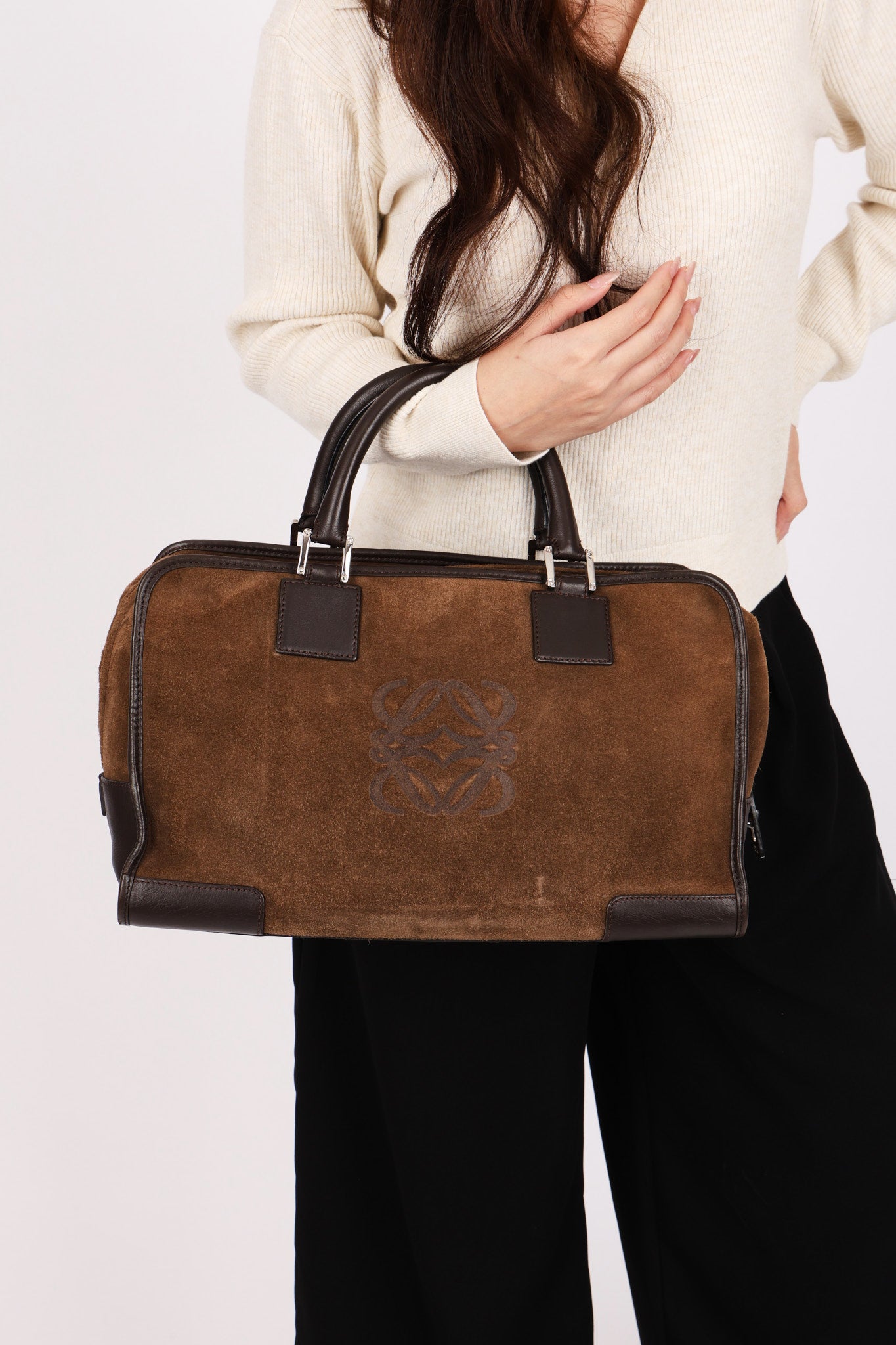 Loewe Amazona 36 Brown Suede