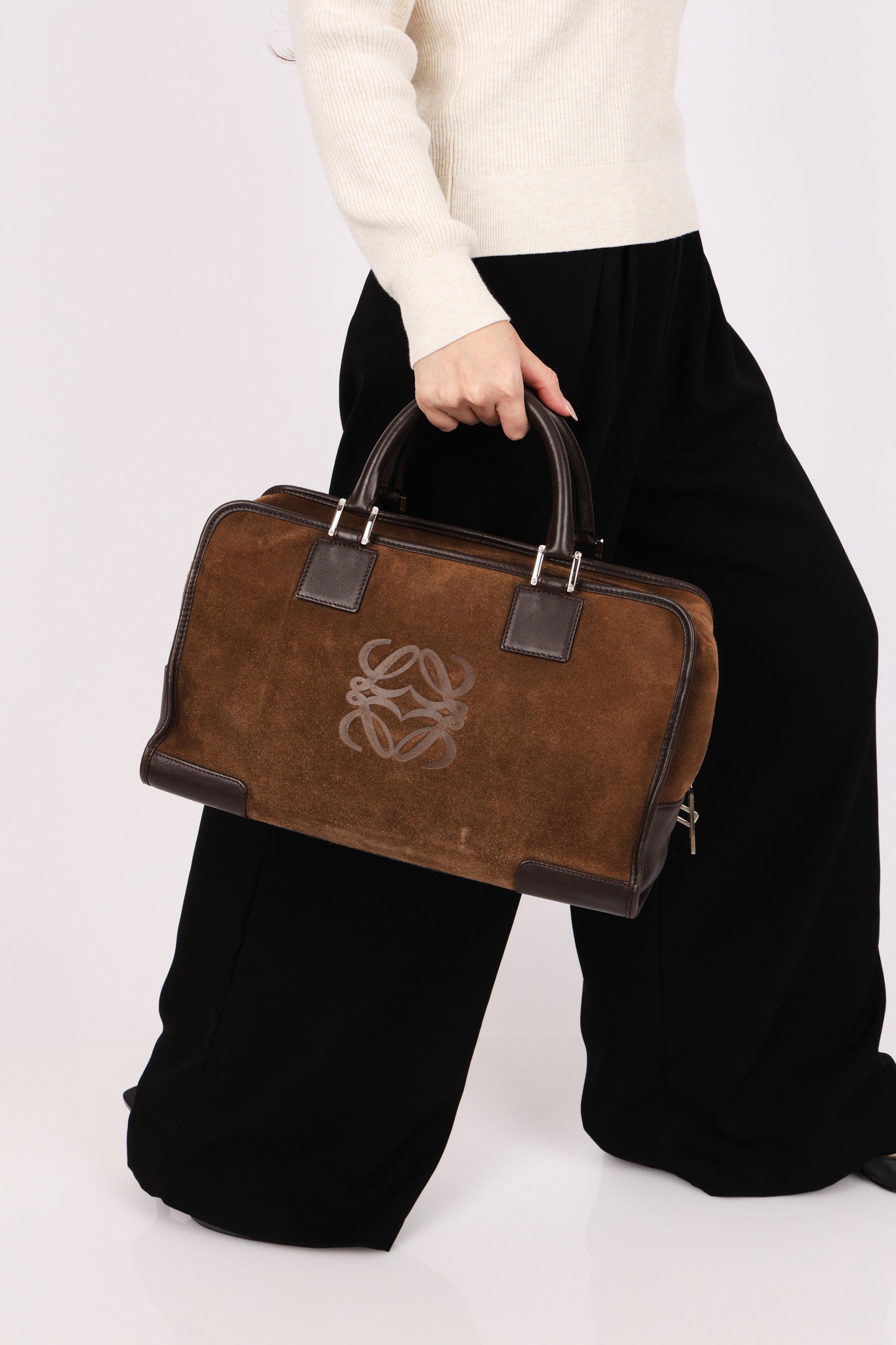 Loewe Amazona 36 Brown Suede