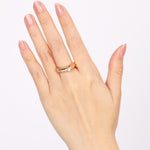 18K Yellow Gold Channel Set Accent Band Ring, Size US 5