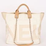 Chanel Deauville Tote Cream SHW