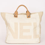 Chanel Deauville Tote Cream 2018 SHW