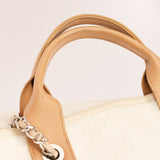 Chanel Deauville Tote Cream 2018 SHW