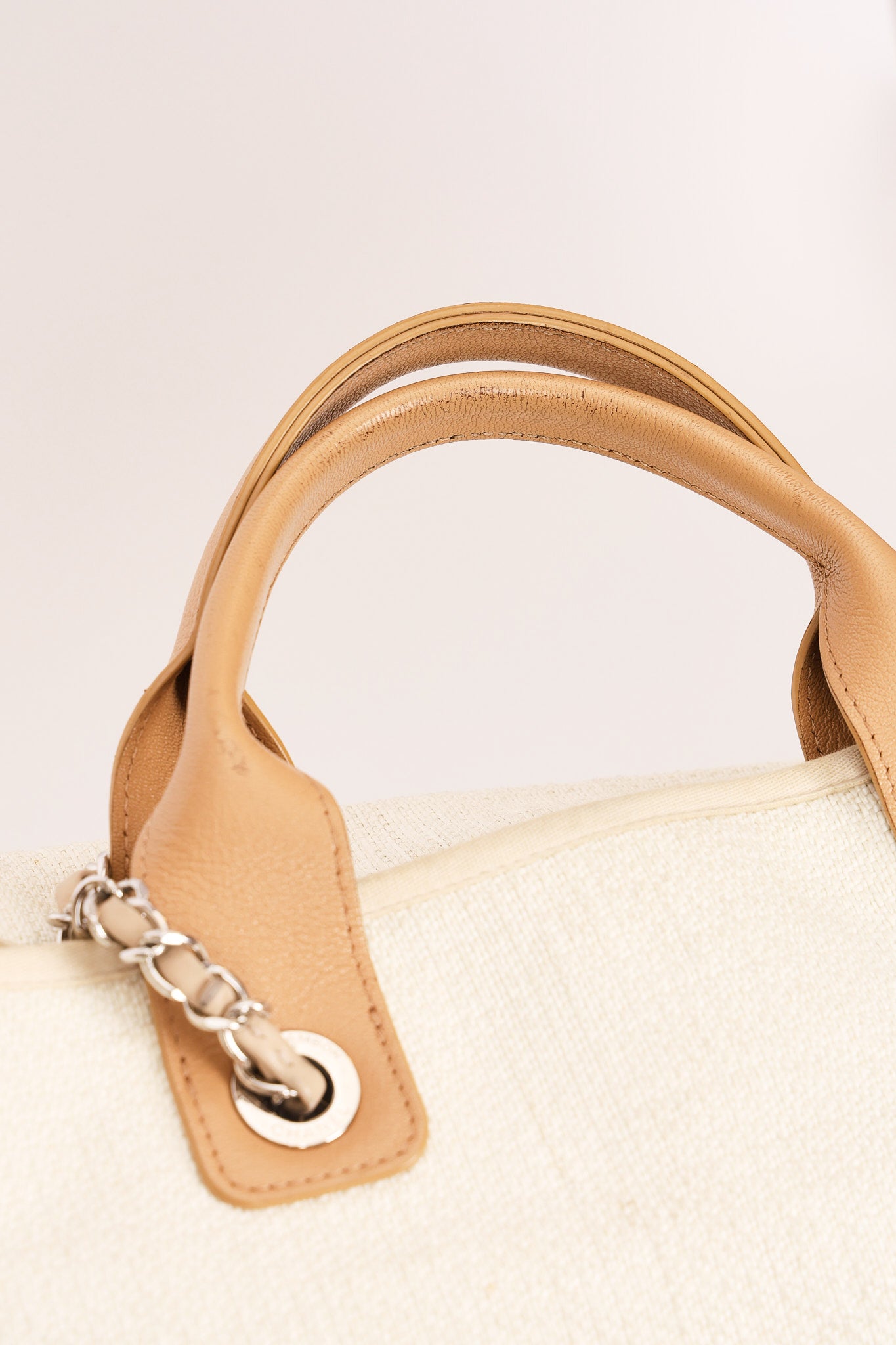 Chanel Deauville Tote Cream 2018 SHW