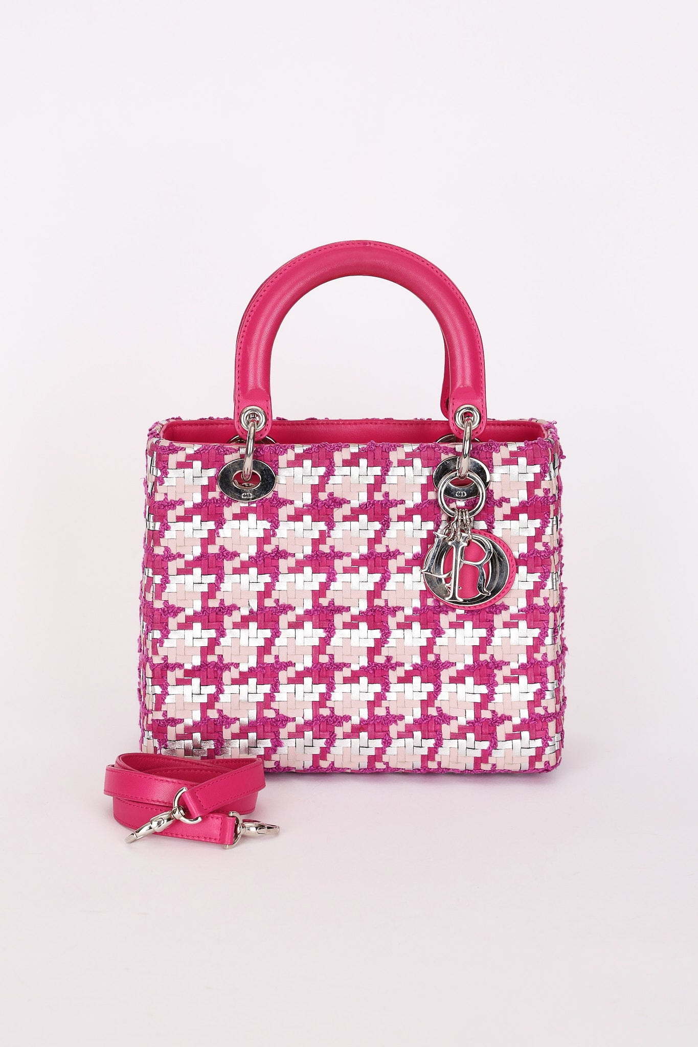 Christian Dior Medium Lady Multicolor Woven