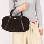 Gucci Bamboo Top Handle Bag Suede