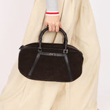 Gucci Bamboo Top Handle Bag Suede