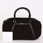 Gucci Bamboo Top Handle Bag Suede