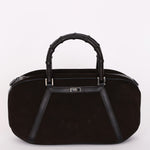 Gucci Bamboo Top Handle Bag Suede