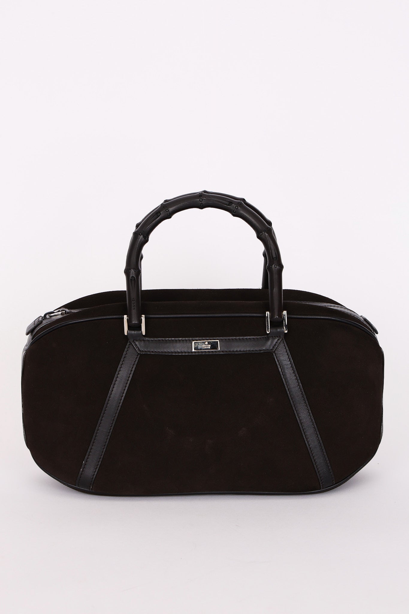 Gucci Bamboo Top Handle Bag Suede
